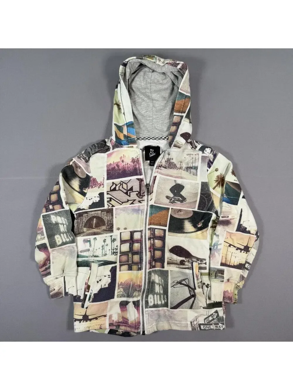 Art Class Boys Photoreal Collage Full Zip Hoodie Graphic Skater Record TV Print